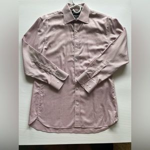 Bonobos wrinkle free dress shirt - burgundy basket weave (15.5/32 slim)